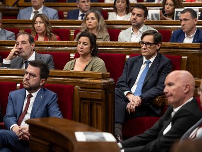 Sesión plenaria del Parlament de Catalunya del 26 de junio, en la que el presidente de la cámara, Josep Rull, activó formalmente la cuenta atrás de dos meses para investir a un nuevo presidente de la Generalitat.