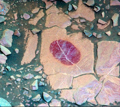 Minerales en la superficie del planeta rojo.