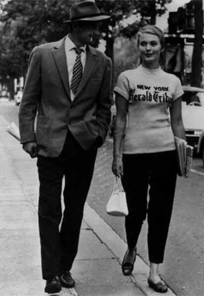 Jean Paul Belmondo y Jean Seberg, en &#39;Al final de la escapada&#39;, de Godard.