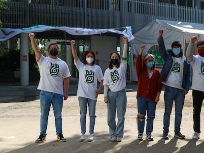 Alumnos del CIDE protestan en Ciudad de México.