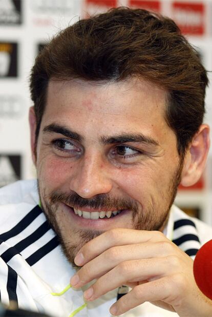 Iker Casillas, durante la rueda de prensa.