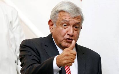 López Obrador en una conferencia de prensa este martes.