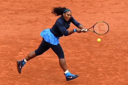 Serena Williams durante la final de Roland Garros ante Garbiñe Muguruza.