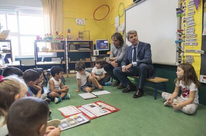 Ángel Garrido, durante la inauguración del curso escolar. 