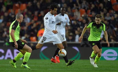 Dani Parejo, durante el partido de la Europa Legue ante el Celtic.