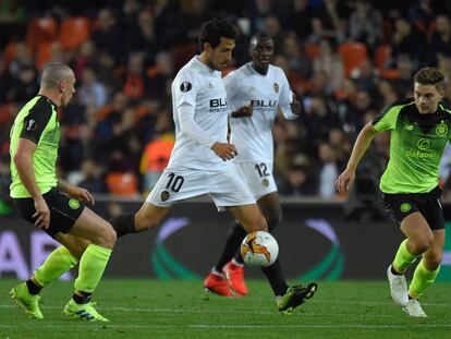 Dani Parejo, durante el partido de la Europa Legue ante el Celtic.