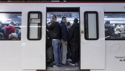 El metro de Barcelona durante la pasada huelga.