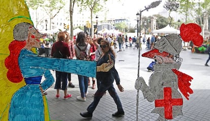 El còmic pren vida als carrers per Sant Jordi, l'any passat, esclar.