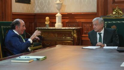 El presidente Andrés Manuel López Obrador se reunió con Ignacio Sánchez Galán, presidente de Iberdrola