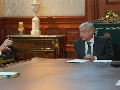 El presidente mexicano, Andrés Manuel López Obrador, reunido con Ignacio Sánchez Galán, presidente de Iberdrola.