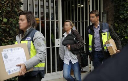 Registro en el domicilio de Jordi Pujol, en Barcelona.