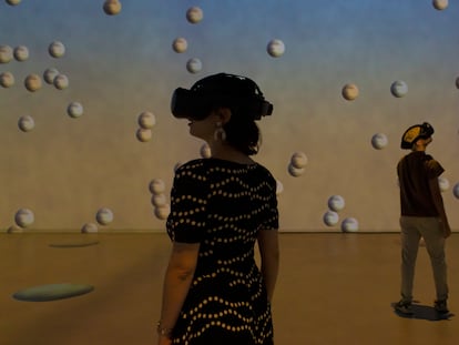 La exposición 'Dalí cibernético' en el Centro de Artes Digitales Ideal de Barcelona.
