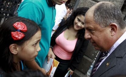 El presidente de Costa Rica, Luis Guillermo Solís, el pasado miércoles.
