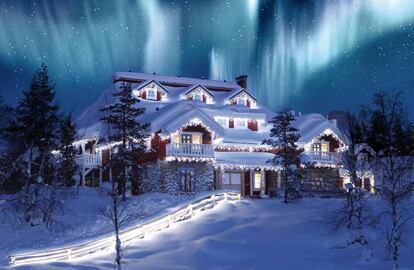 Casa de Papa Noel (Celebration House) en Kakslauttanen