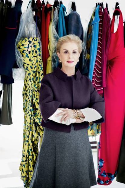 Carolina Herrera, in December 2016 in her atelier on Seventh Avenue.