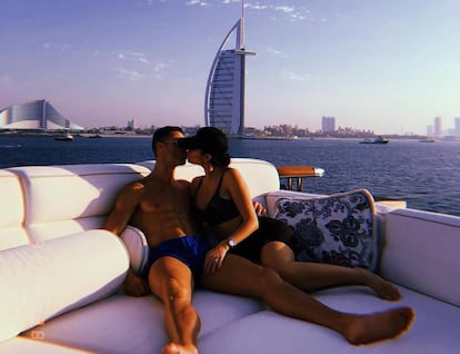 Cristiano Ronaldo y Georgina Rodríguez, en Dubai.