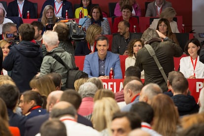 Pedro Sánchez, en el comité federal del PSOE, el sábado.