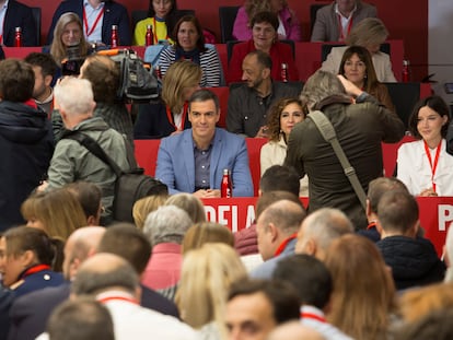 Pedro Sánchez, en el comité federal del PSOE, el sábado.