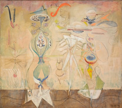 'Slow Swirl at the Edge of the Sea' (1944), obra de la etapa surrealista de Rothko.