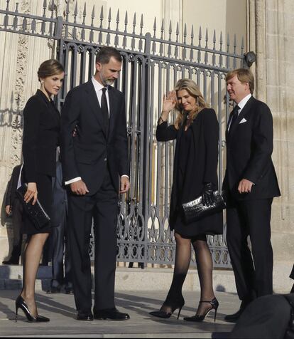 Los reyes Felipe y Letizia junto a los reyes de Holanda Guillermo y Máxima.