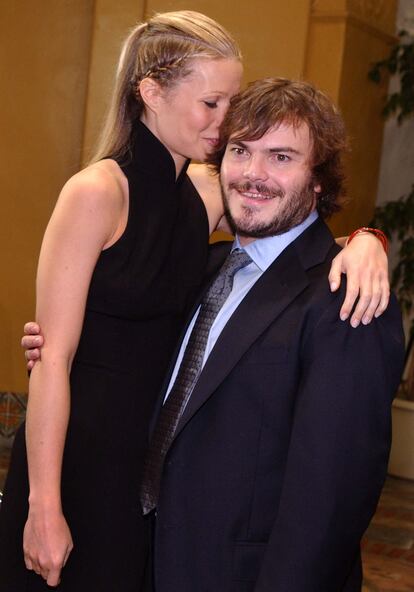 Gwyneth Paltrow y Jack Black en el estreno de 'Amor ciego' en 2001.