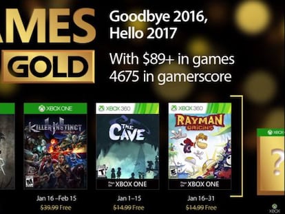Juegos gratis de Xbox One y Xbox 360 para enero de 2017