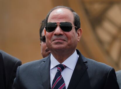 Al Sisi, en un acto público en el canal de Suez en 2019.
