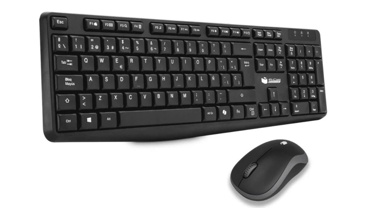 Combo de teclado y ratón inalámbrico.