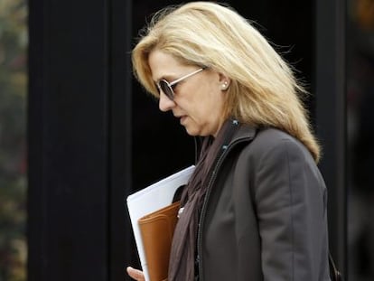 A file photo of Princess Cristina in Barcelona last year.