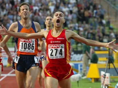 El gran momento de Penti, cuando se proclama campeón de Europa de 3.000 metros obstáculos en Múnich 2002