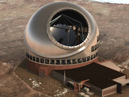 Aspecto que tendrá el telescopio de 30 metros.