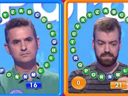 Antonio Ruiz y Jaime Conde, en uno de sus duelos en 'Pasapalabra'.