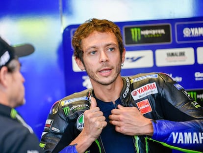 Valentino Rossi, en el Gran Premio de San Marino del año pasado.