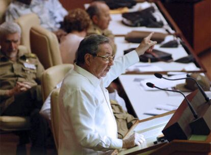 Raúl Castro, durante una intervención en la Asamblea Nacional Cubana, el pasado 11 de julio.