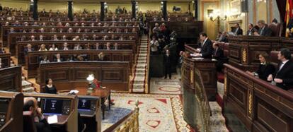 El presidente del Ejecutivo, Mariano Rajoy, el pasado 19 de diciembre durante el debate de investidura en el Congreso.