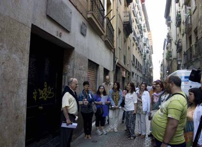 Una de las visitas guiadas para recrear la figura de Miguel de Unamuno, en Bilbao.