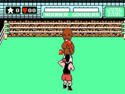 Una imagen de la parodia en 8 bits del 'combate del siglo'.