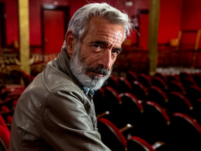 Imanol Arias este lunes durante la presentación de la obra de teatro 'El coronel no tiene quien le escriba'.