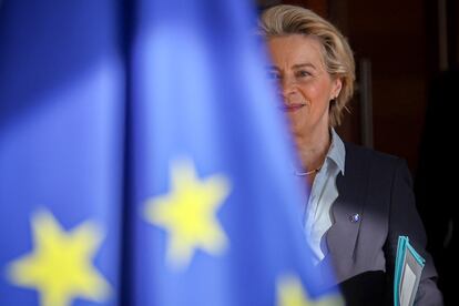 La presidenta de la Comisión Europea, Ursula von der Leyen, en Bruselas.