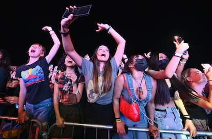 Publico en las primeras filas de un concierto de Coldplay en Nueva York, en septiembre de 2021. 