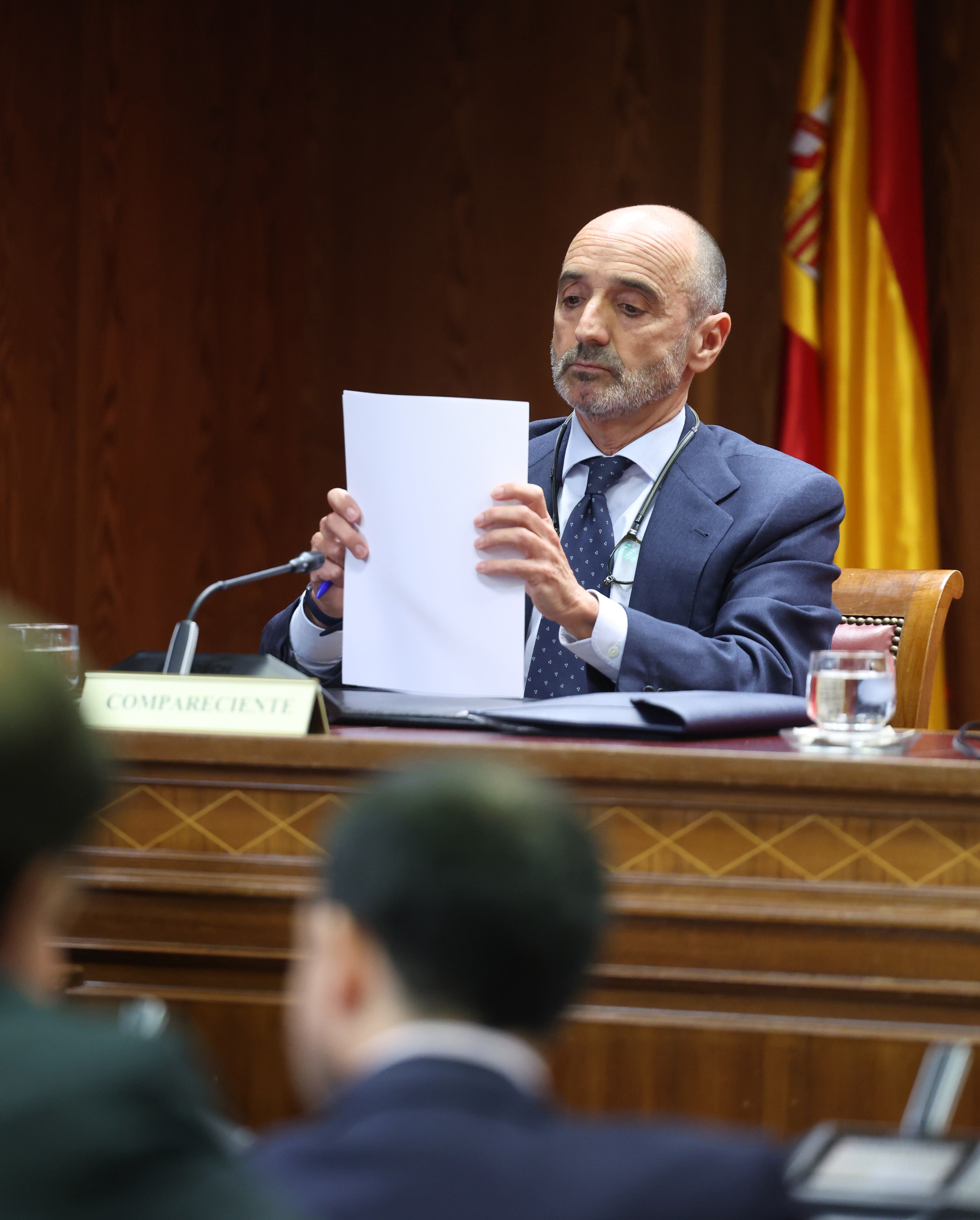 Martínez durante su comparecencia, este jueves. 