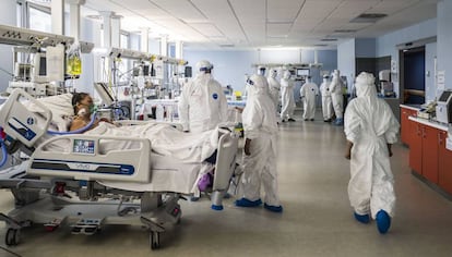 The intensive care unit in the Italian city of Catania on April 23.