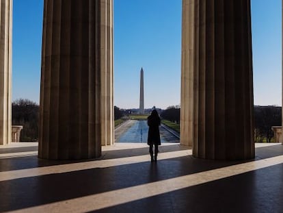 Vista del monumento a Washington y la Reflecting Pool desde el Lincoln Memorial, en Washington. 