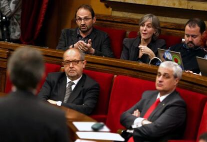 Herrera interv&eacute; al Parlament, aquest dimecres.