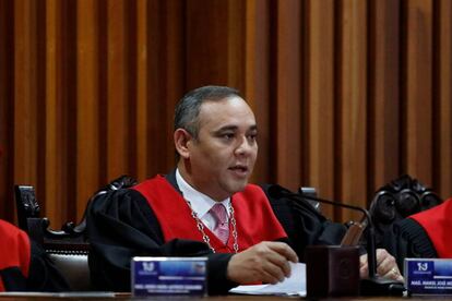 El presidente de la Corte Suprema, Maikel Moreno, este lunes.