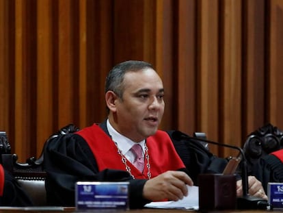 El presidente de la Corte Suprema, Maikel Moreno, este lunes.
