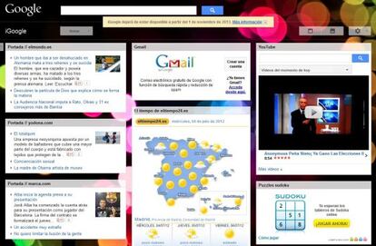 iGoogle, el agregador de Google.