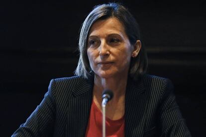 Carme Forcadell, el pasado 13 de noviembre en el Parlamento catal&aacute;n.