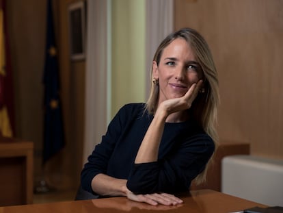 La portavoz del PP en el Congreso, Cayetana Álvarez de Toledo, en su despacho del Congreso en octubre del año pasado.