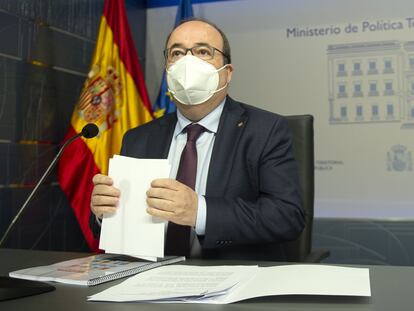 Miquel Iceta, en un acto en Madrid en mayo.